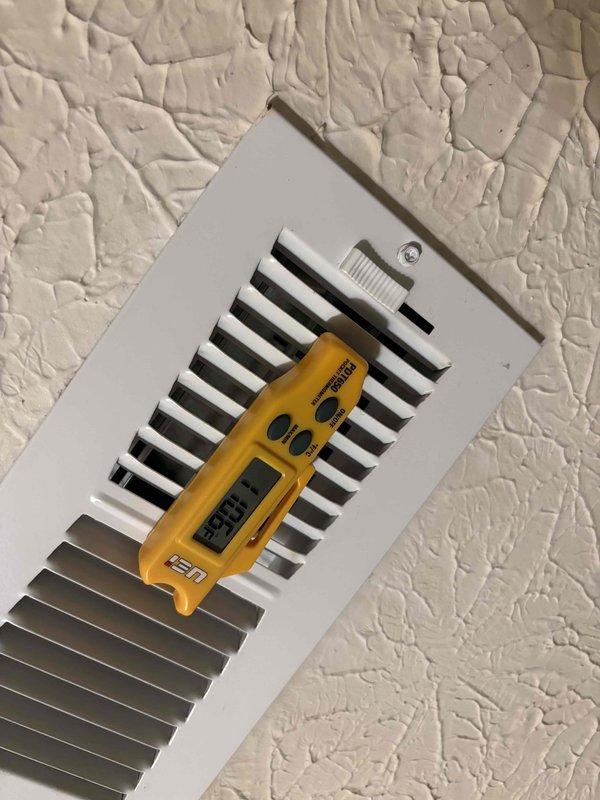 Completed annual Gold Level maintenance service on a system of unknown age. Performed diagnostic testing including temperature/airflow measurements at registers and inspection of electrical components/control board. All connections, relays, capacitor, and transformer were verified in good working order. Customer due for renewal; filter replacement completed and system is functioning properly.