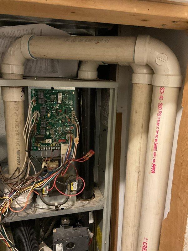 Performed planned maintenance on Gold Level HVAC system as per annual service agreement. Inspected circuit board connections and verified proper operation of electronic components. Examined PVC condensate drainage system and checked control panel terminal connections for secure fit and functionality.