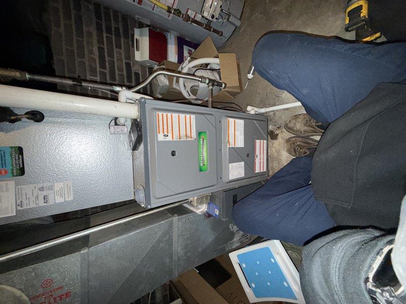 Performed scheduled monthly maintenance on a 5-year-old HVAC system with 16x25x5 filter. Conducted thorough inspection of furnace unit, cleaned components, and checked system operation. All maintenance completed according to manufacturer specifications; system functioning properly.