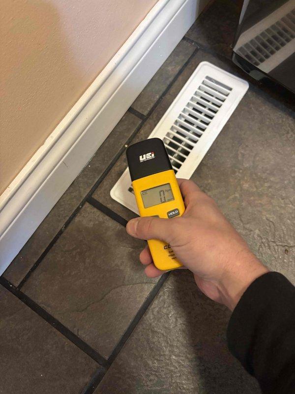 Completed annual platinum maintenance on 5-year-old HVAC system, including filter replacement and comprehensive system inspection. Conducted performance verification using UEi diagnostic equipment to test supply air temperature at floor registers. System is functioning properly with no issues detected; recommended continuing annual maintenance program.