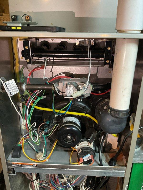Completed scheduled monthly maintenance on 10-year-old HVAC system, including inspection of interior components, control board, and electrical connections. Replaced 16x25x4 polarized filter and performed necessary adjustments using specialized tools. System is now operating efficiently with all components functioning properly.