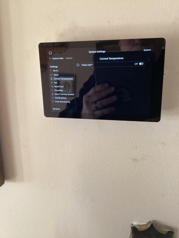 Completed annual planned maintenance on 10-year-old HVAC system. Verified thermostat functionality and system settings, with particular attention to temperature control parameters. Confirmed equipment levelness using spirit level to ensure proper condensate drainage and optimal operation.