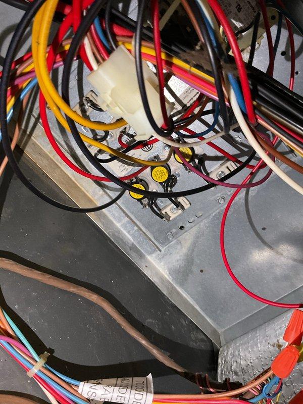 Performed annual maintenance on 17-year-old system (2nd visit of Platinum plan). Replaced 20x25x5 filter and conducted electrical diagnostics showing 42.6 amp reading on compressor. Inspected wiring connections at control board, confirming proper terminal connections. Customer renewed service agreement.