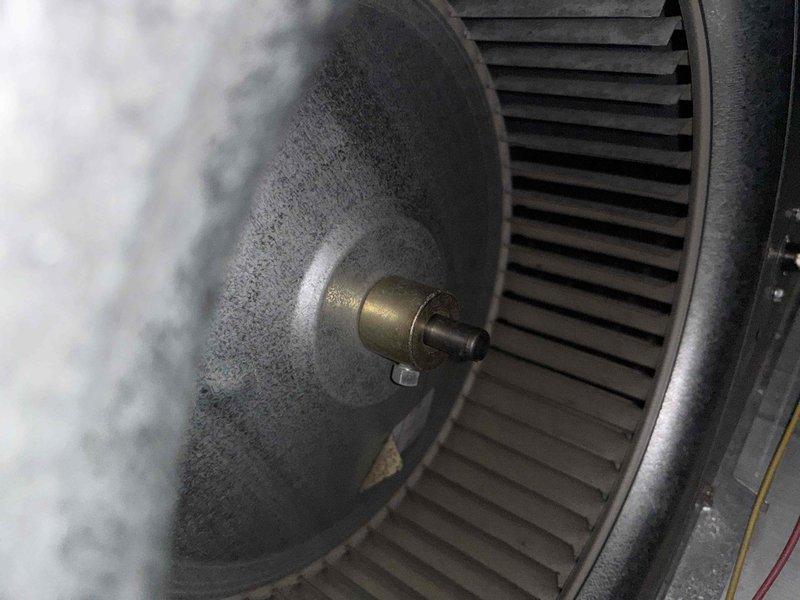 Completed Platinum Level maintenance on 3-year-old HVAC system during second scheduled visit. Replaced dirty 16x20x5 air filter and inspected blower wheel assembly, which showed normal operational wear but remains in good working condition.