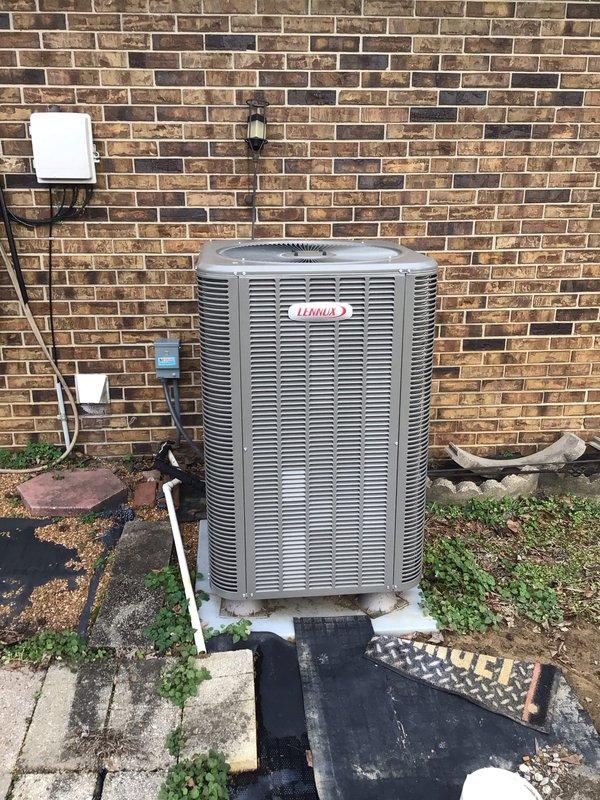 Completed scheduled maintenance on 1-year-old Lennox ML17XP1-024-230A01 outdoor unit (SN: 1924H37681) containing R-410A refrigerant. Inspected system components and connections, replaced 20x25x5 filter as part of recurring maintenance plan. Unit is properly installed on concrete pad with appropriate electrical connections and appears to be operating within normal parameters.