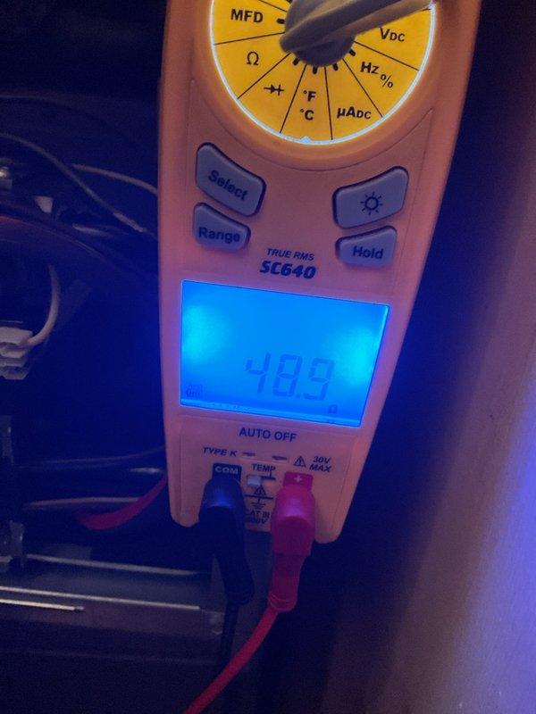 Completed Platinum Level maintenance service on 1 HVAC system as scheduled for the second visit of the 2-year maintenance plan. Performed electrical testing using Fieldpiece SC640 multimeter to verify proper voltage and component functionality. Replaced 16x25x5 filter and renewed maintenance agreement as requested.