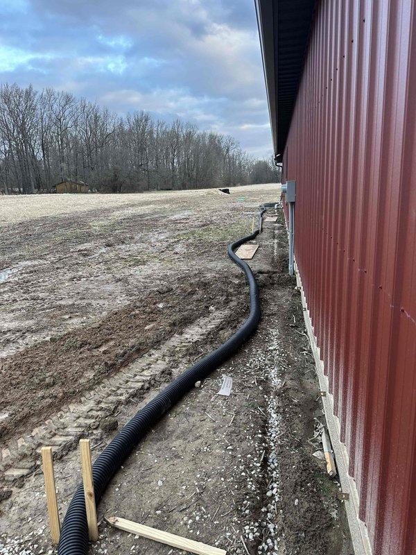 Completed installation of a 3.5-ton 14 SEER/9.7 HSPF upflow/horizontal split system in a new construction residence. Unit was properly mounted in the mechanical closet with required insulation and drainage line was routed along the exterior of the building per specifications. Site was left in clean condition with all equipment operational.