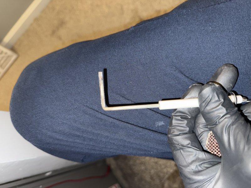 Responded to no-heat call for 10+ year old system with no airflow. Diagnostic inspection revealed severely clogged air filters (both pleated carbon filter and standard mesh filter) restricting proper airflow. Replaced filters and performed system reset, restoring normal heating operation and proper airflow through vents.