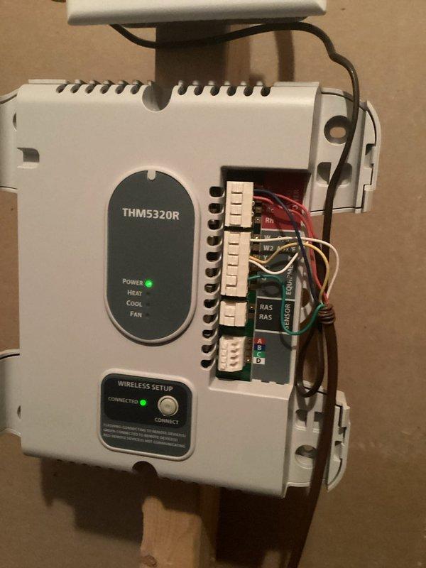 Performed routine maintenance on 7-year-old HVAC system during second scheduled visit. Inspected and verified proper operation of both Honeywell THM5320R wireless thermostat and standard digital thermostat. System maintaining appropriate temperature differential with set point at 75°F and current temperature reading at 70°F. Replaced 16x25x5 filter as part of regular maintenance protocol.