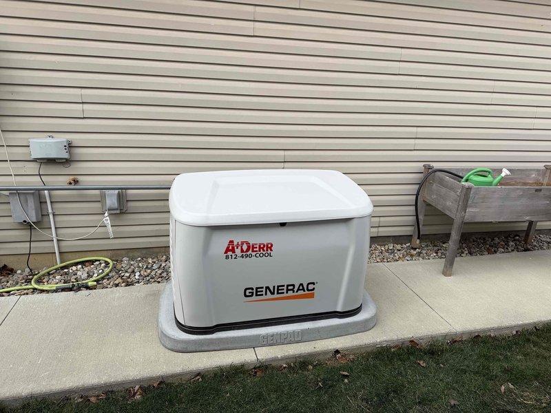 Successfully installed a new 18kW Generac generator system on a precast concrete pad adjacent to customer's residence. Completed all necessary electrical connections including transfer switch installation and integration with existing home electrical system. Final inspection confirmed proper operation and compliance with manufacturer specifications.