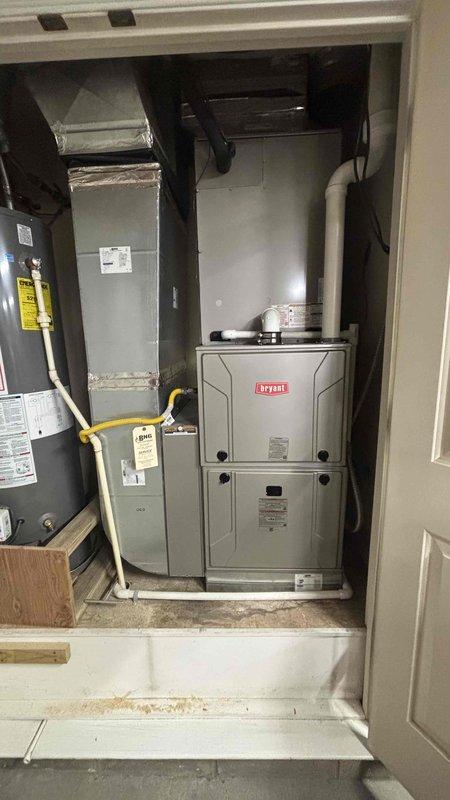 Conducted an in-home evaluation of existing Bryant HVAC system to determine appropriate whole-home humidifier installation options. Inspected current furnace setup, ductwork configuration, and available utility connections to identify optimal mounting location and required modifications for humidifier integration.