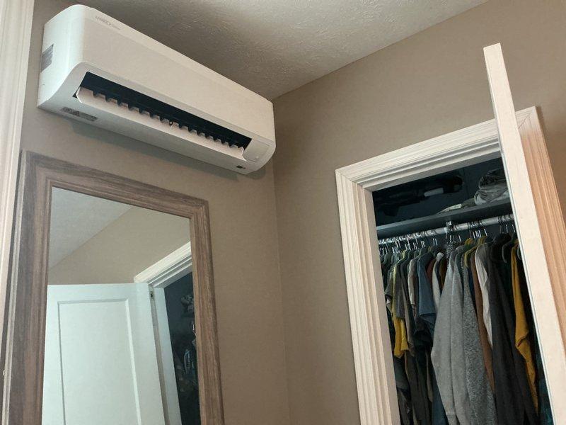 Completed annual Gold Level maintenance service on mini-split system installed in 2025. Inspected interior wall-mounted unit and verified proper operation. System is due for filter replacement; customer advised of renewal options.