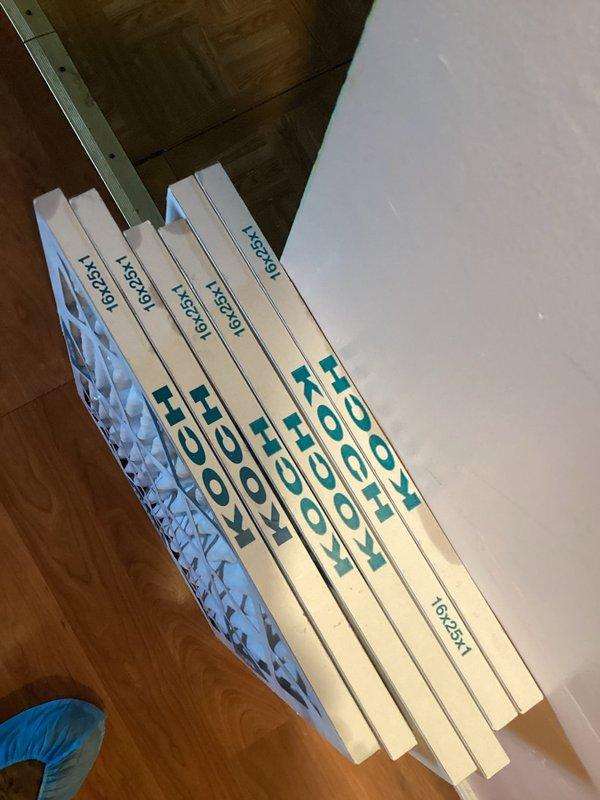 Performed scheduled Platinum Level maintenance on client's HVAC system (3 years old). Replaced 16x25x1 filter during first monthly visit. Temperature readings taken with SPK2 meter showed system operating at 104°F, within normal parameters. Inspected ductwork insulation for proper sealing and integrity.