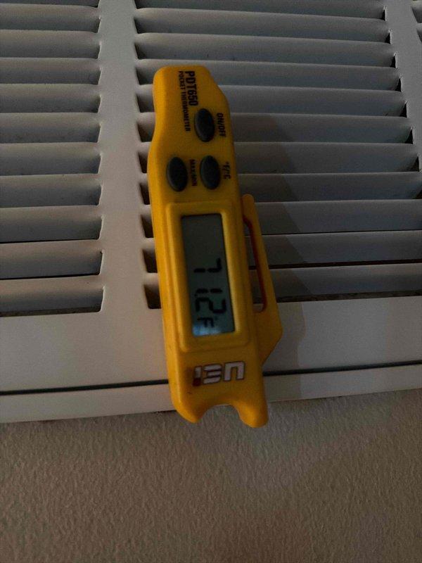 Completed annual maintenance on NSSU system installed 7/16/25. Performed level check on equipment and verified supply air temperature reading 72°F. Replaced 20x20x5 filters during this first visit of the maintenance cycle. System operating within normal parameters.