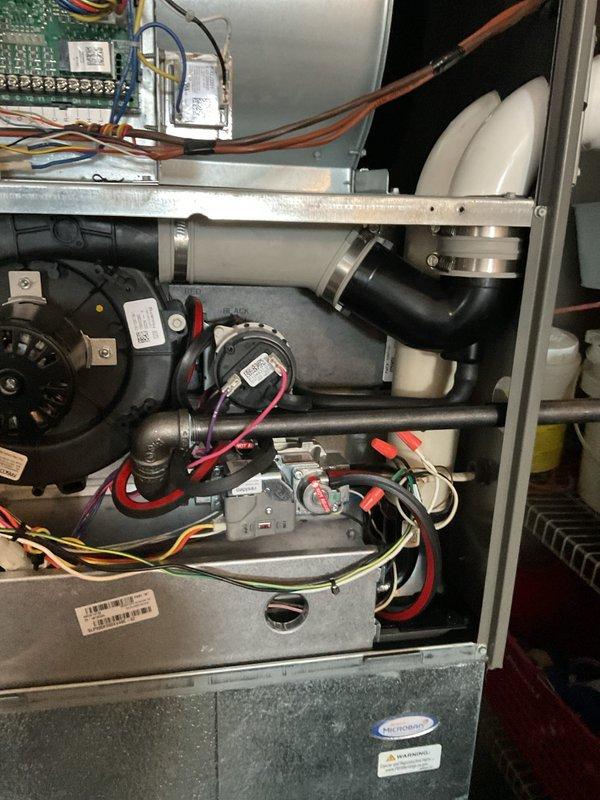 Completed Platinum Level maintenance on two HVAC systems. Replaced 20x25x5 filter during first visit of annual maintenance plan. Performed comprehensive electrical diagnostic testing with Fieldpiece TRUE RMS multimeter, confirming proper voltage readings of 45.5V. Inspected blower motor assembly, circuit board connections, and ventilation components - all systems functioning within normal parameters.