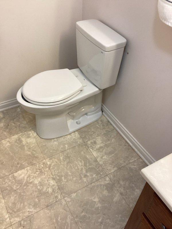 Successfully installed two customer-provided toilets in the residence. Both units were properly secured to the floor, connected to the water supply, and tested for proper function and leaks. The installation was completed with all necessary seals and fixtures in place, leaving the bathroom in clean, operational condition.