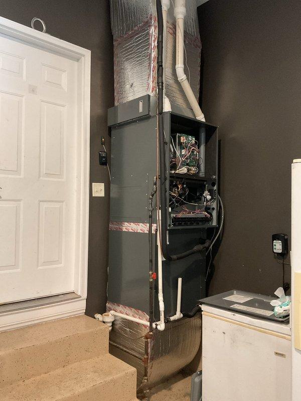 Completed dual system maintenance on 4-year-old Gold Level service plan. Performed comprehensive inspection of furnace/air handler including electrical components, circuit boards and wiring connections. Checked and verified thermostat functionality with proper wire terminal connections (Y, G, C, W, Rc). Both systems functioning properly with no issues detected. Customer's service plan due for renewal.