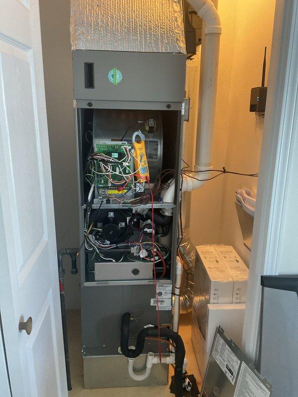 Responded to callback following previous PM where humidifier flap was incorrectly positioned. Performed diagnostic testing on system with multimeter to verify electrical connections and operation of humidity control components. Adjusted humidifier settings and verified proper orientation of water panel and damper assembly to address the low humidity level (21%). System should now maintain appropriate humidity levels as requested by customer.