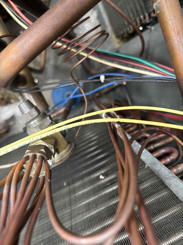 Responded to no-heat call for 6-year-old HVAC system with complete system failure including thermostat and airflow issues. Upon inspection, identified failed control board causing system shutdown. Replaced control board, verified proper voltage to components, and restored full system functionality with normal heating operation.