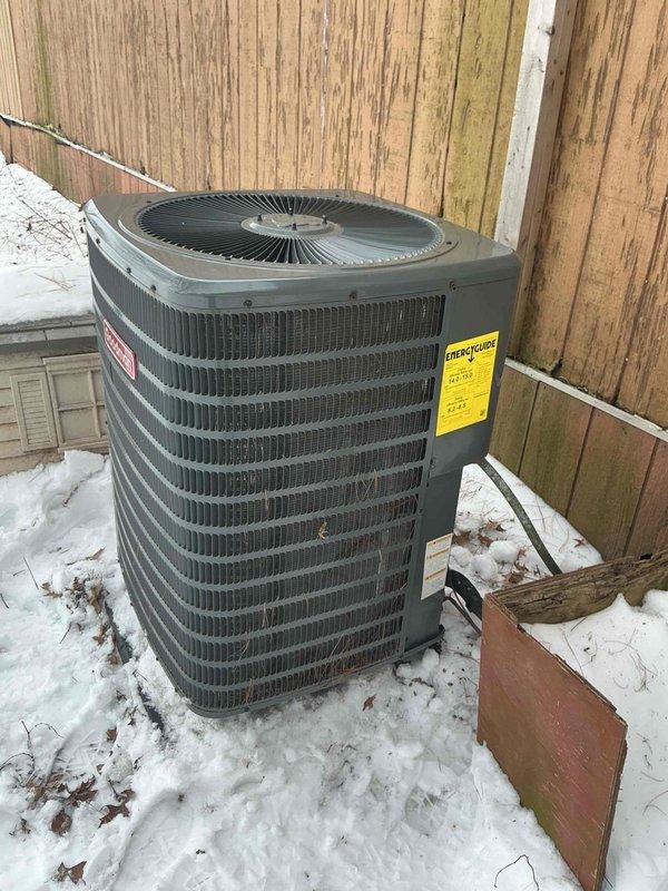 Completed annual Gold Level maintenance on a 2-year-old Goodman HVAC system (second visit of the year). Replaced 20x20x5 filter according to schedule and performed comprehensive system inspection. Outdoor condenser unit was functioning properly despite winter conditions, with no visible damage or performance issues. Customer opted to renew service agreement.