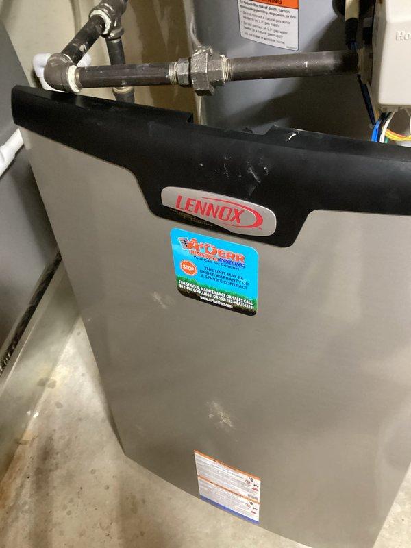 Completed 6-month scheduled maintenance on Lennox HVAC system. Replaced 25x25x5 air filter and verified unit leveling for optimal operation. System functioning properly with all connections secure.