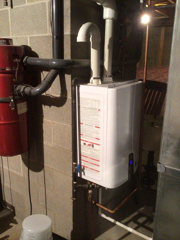 Completed annual Platinum Level maintenance on 3-year-old HVAC system, including replacement of 20x25x5 filter. Inspected and serviced both furnace unit and water heater/tankless system in basement utility area, ensuring all connections, venting, and associated components (including expansion tank) were functioning properly. System is operating at optimal efficiency with no issues identified; customer informed this was first maintenance visit since installation.