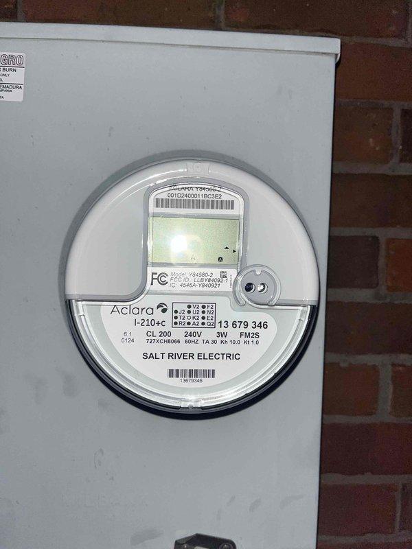 Conducted comprehensive HVAC system replacement estimate for customer who reported functioning current system. Inspected existing thermostat wiring configuration and electrical service meter (Aclara i-210+c, CL 200, 240V) to determine compatibility and capacity requirements for proposed new installation.