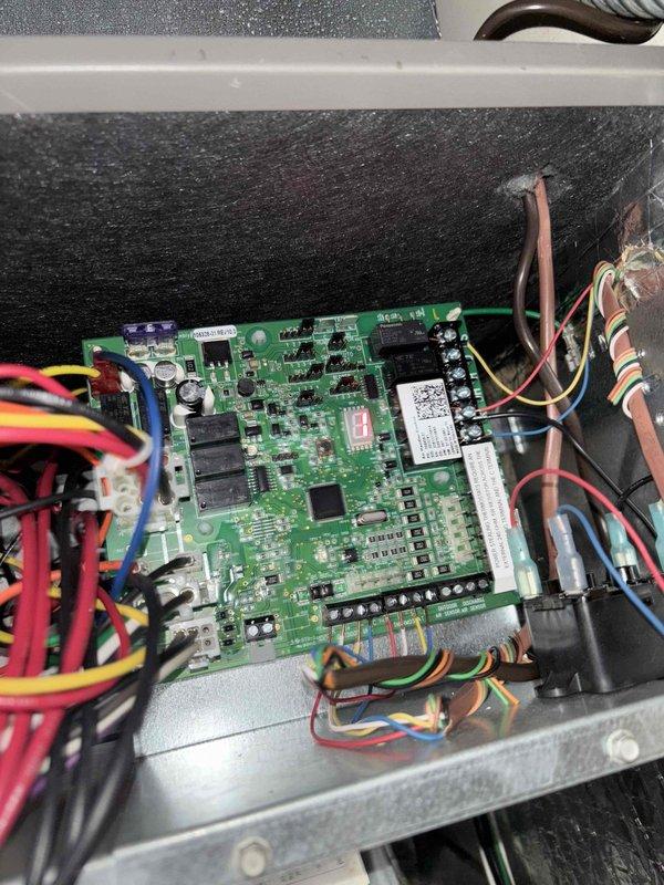 Completed monthly maintenance service on Lennox HVAC system per Platinum Level agreement. Inspected and serviced the blower motor assembly, examined electrical control compartment including circuit board and connections, and replaced 20x20x5 air filter as scheduled. All components verified in proper working condition with no abnormalities detected.