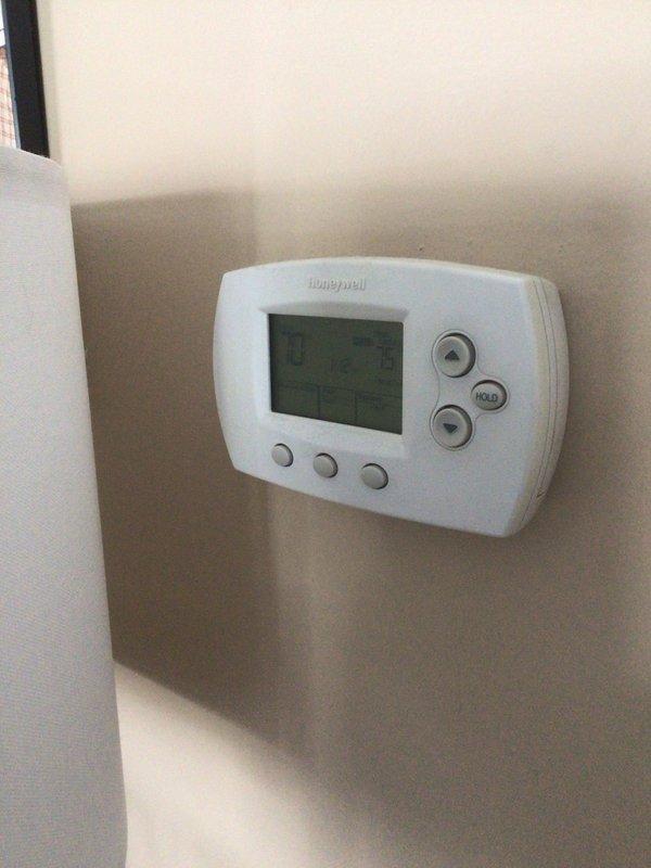Performed annual maintenance on 14-year-old 6x25x5 HVAC system per maintenance plan. Inspection revealed significant dust and debris accumulation in ductwork requiring thorough cleaning. Checked and confirmed proper operation of Honeywell digital thermostat and control systems.