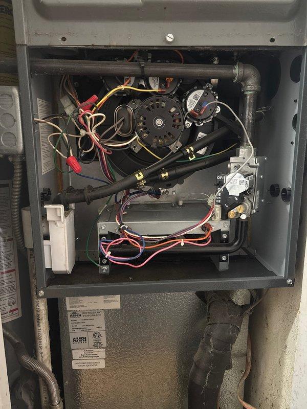 Performed monthly maintenance service on Platinum HVAC system per scheduled plan. Inspected interior components including blower motor assembly, wiring harnesses, and control board for proper operation. Replaced 16x25x5 air filter as part of regular 4-year maintenance protocol.