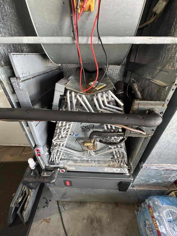 Performed thorough planned maintenance on dual HVAC systems (Gold Level service) for first-time customer. Inspected 9-year-old equipment, including detailed examination of furnace heat exchanger and ductwork. Replaced 20x20x5 filter and documented system condition with photos for future reference.