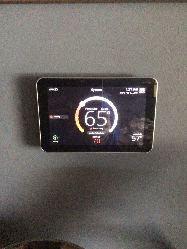 Completed Platinum Level maintenance on 3-year-old HVAC system, which included replacing 16x25x5 filter and performing comprehensive system inspection. Verified proper operation of Lennox thermostat and confirmed heating functionality. Outdoor unit was properly protected with weatherproof cover as part of seasonal maintenance protocol.