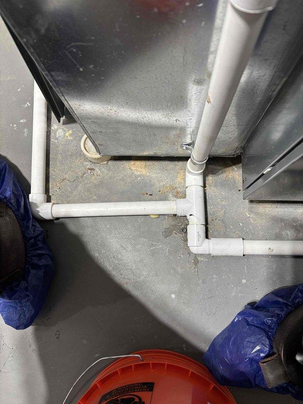 Completed second annual maintenance visit on 5-year-old dual HVAC system with Platinum service level. Inspected air handler, ductwork, drainage system, and electrical connections. Replaced two 20x25x5 filters and verified proper system operation. Documentation photos taken of PVC condensate lines and air handler installation.