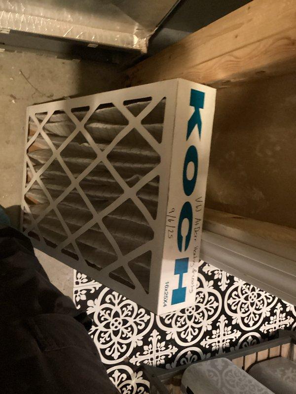 Completed Platinum Level maintenance on 2-year-old HVAC system. Replaced KOCH air filter and inspected copper refrigerant components. System is functioning properly with no issues detected.