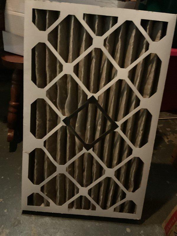 Completed Platinum Level maintenance service on a 4-year-old HVAC system. Replaced heavily soiled 16x25x2 filter and performed electrical diagnostics using Fieldpiece SC440 multimeter, confirming 2.5μA reading at the control board. This was the second annual visit; renewal is recommended.