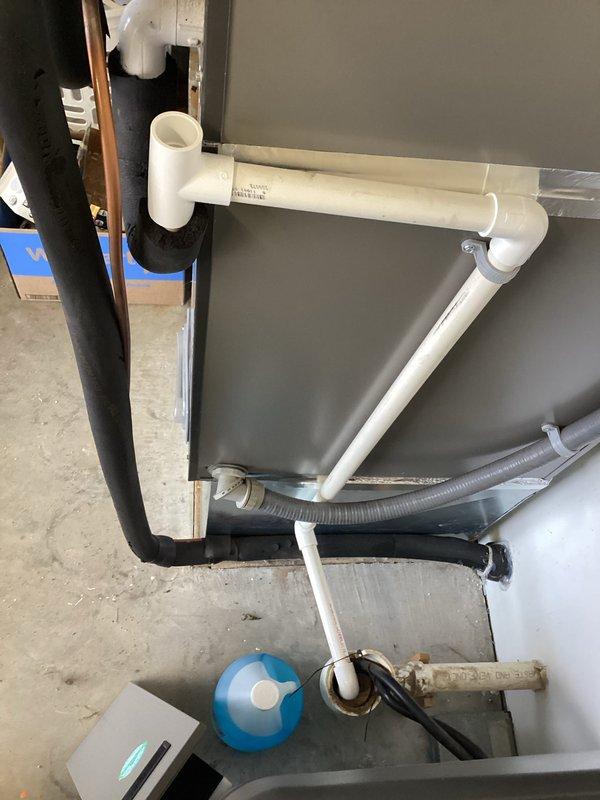 Performed scheduled annual maintenance on Lennox HVAC system (installed 11/18/25). Inspected condensate drain system, verified proper installation of PVC piping with no leaks or damage. Checked thermostat functionality - confirmed proper operation with heat set to 67°F and cooling to 73°F, humidity at 55%. This was the first maintenance visit of the current service agreement.