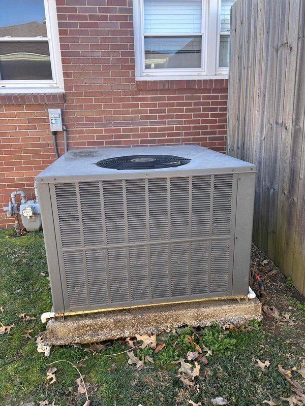 Responded to no heat call for 10+ year old system exhibiting flashing heat indicator with no airflow. Diagnosed faulty control board causing system failure while thermostat was functioning properly; homeowner was using space heater as temporary heating solution with indoor temperature at 63°F despite 70°F setpoint.