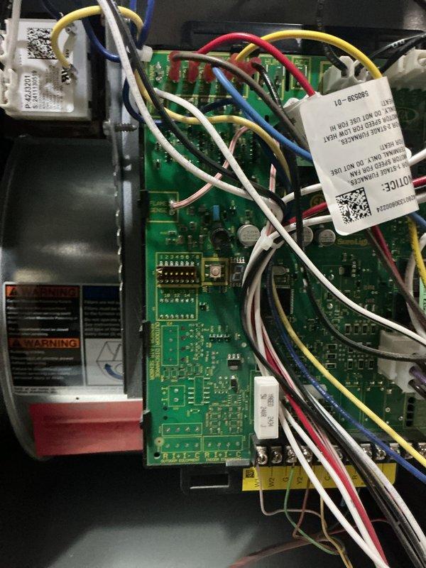 Performed annual planned maintenance on HVAC system (installed 8/20/25). Inspected control board circuitry and verified proper electrical connections with no visible damage or deterioration. Checked system leveling using Kobalt level tool and examined PVC condensate lines for proper drainage. All components functioning normally; no replacement needed for 16x25x5 filters at this time. Documentation completed with supporting photos of control system and plumbing components.