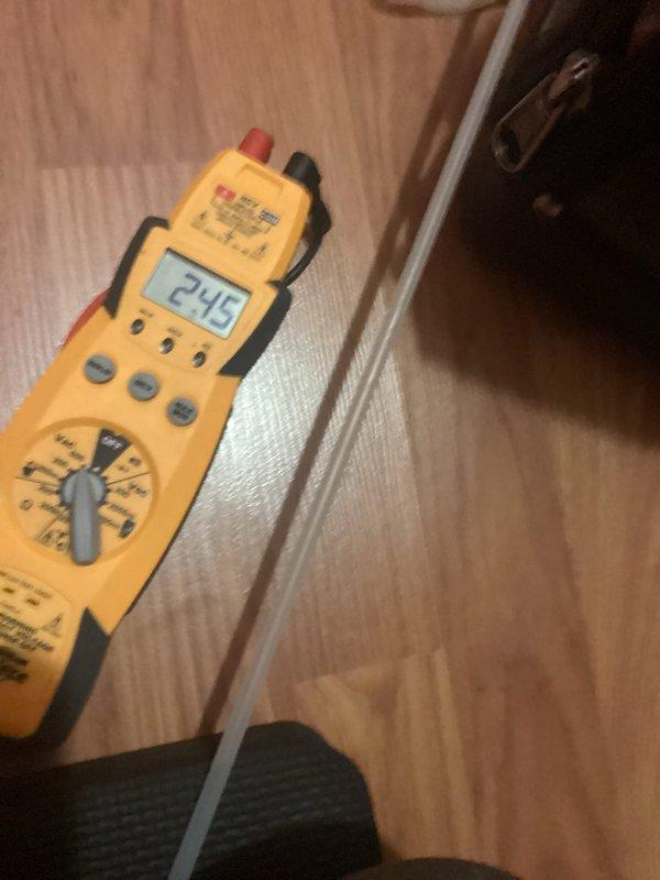 Completed scheduled maintenance on HVAC system, including replacement of 20x25x5 air filter as part of regular 4-year service plan. Verified system operation with thermostat check and electrical testing, confirming proper voltage at 245V. All components functioning as expected on this second maintenance visit.