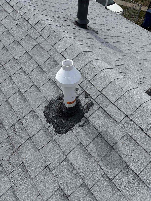 Completed follow-up service call for Job #403113675 to start up the HVAC system and install condensation pump as specified in previous visit. Inspected roof penetrations and verified proper sealing around vent pipes. System is now operational with condensation pump properly installed and connected to the main ductwork system.