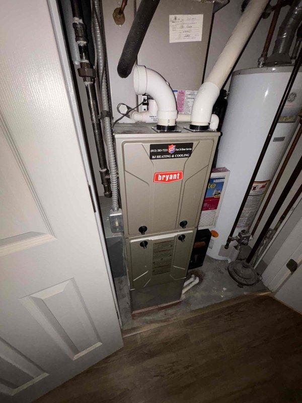 Responded to second opinion request regarding Bryant furnace (13 years old) with reported CO leak and noise concerns. Performed thorough inspection of the system including furnace, venting, and surrounding mechanical area. Determined that despite the loud whining noise on startup, no active CO leakage was detected during testing, contradicting previous company's assessment recommending full system replacement.