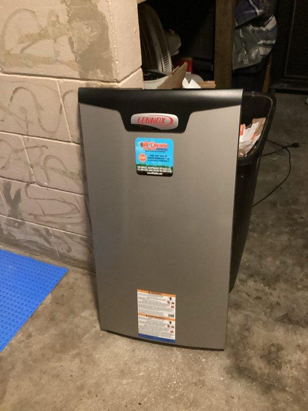 Performed annual planned maintenance on Lennox HVAC system (installed 8/15/25). Checked system temperature readings (183°F recorded), inspected unit integrity, and replaced 16x25x5 filters. System functioning within normal parameters; customer advised that renewal is not required at this time.