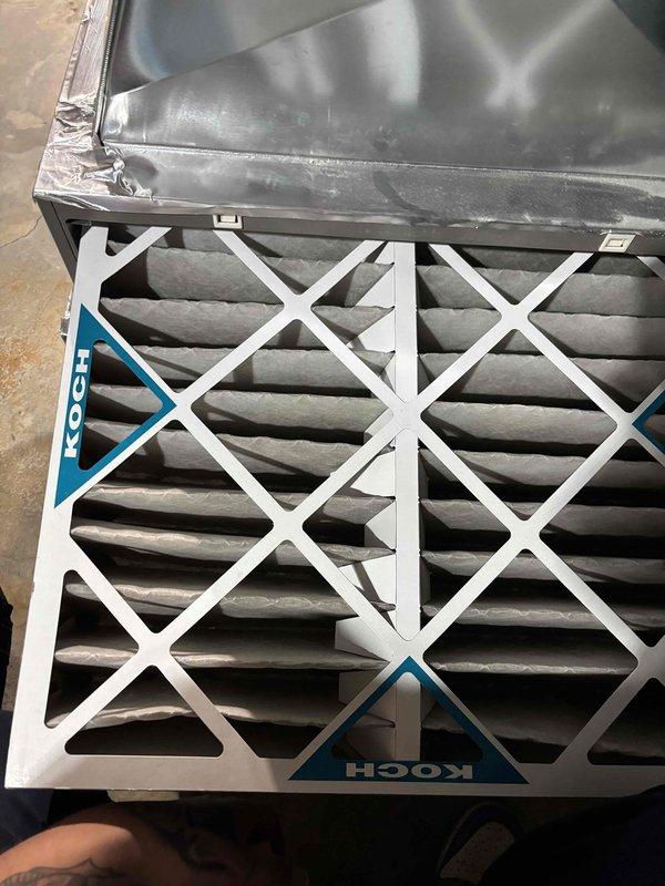 Completed scheduled Platinum Level maintenance service on one HVAC system. Replaced KOCH air filter with new pleated media filter and inspected the control board/power supply module, noting proper connection of all wiring harnesses and verifying integrity of electronic components including transformers and circuit board. System is now operating at optimal efficiency per manufacturer specifications.