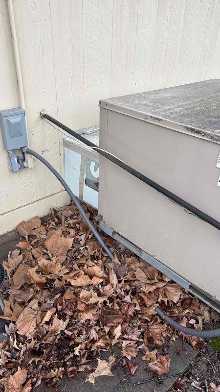 Conducted a comprehensive HVAC replacement estimate for an inoperative system. Inspection revealed an aging outdoor unit with significant debris accumulation around the base and examined the attic ductwork system which showed multiple flexible ducts requiring evaluation. Customer was unavailable until 3:30pm, limiting immediate consultation on replacement options.
