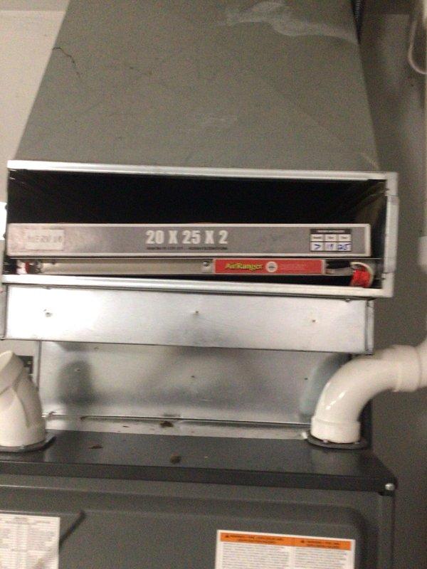 Completed Platinum Level maintenance on 4-year-old HVAC system, including replacement of 20x25x2 filter. Inspected furnace, water heater, and ventilation components, confirming all connections and drainage systems are functioning properly. This service represents the second visit of the annual maintenance plan as scheduled.