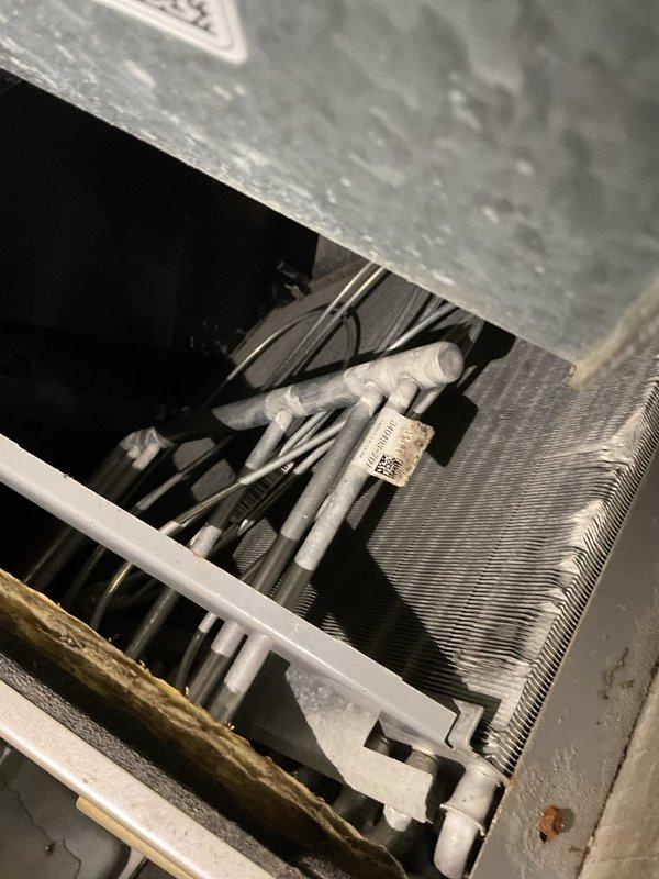Performed Gold Level planned maintenance on 1 HVAC system. Inspected interior components including cooling coil, heat exchanger, and refrigerant lines. Cleaned accumulated debris from condensate drain pan and checked drainage system functionality to prevent potential water damage and maintain proper system operation.