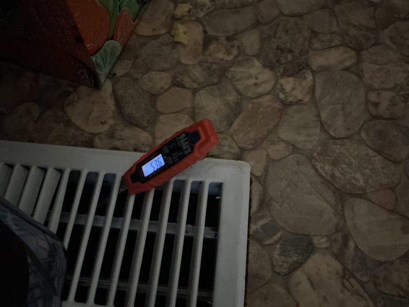 Responded to a no cooling complaint where system was not reaching the set temperature of 69°F. Diagnostic testing revealed supply air temperature of 52.9°F at the register. Inspected Lennox outdoor unit and verified proper operation; system is now cooling effectively.