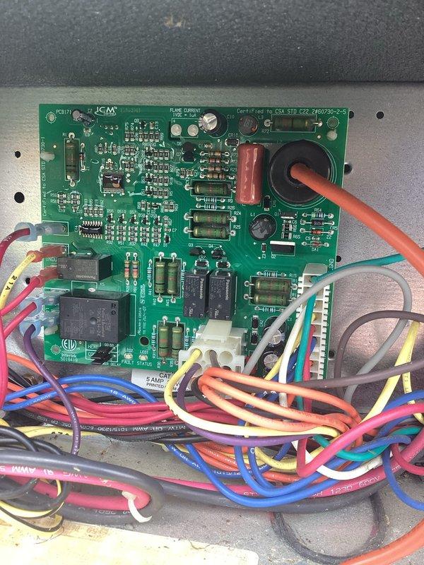 Responded to a no-heat call for an 11-year-old HVAC system that was completely non-operational with no airflow through vents. Inspection revealed a faulty control board, which was replaced to restore proper system functionality and heating capability.