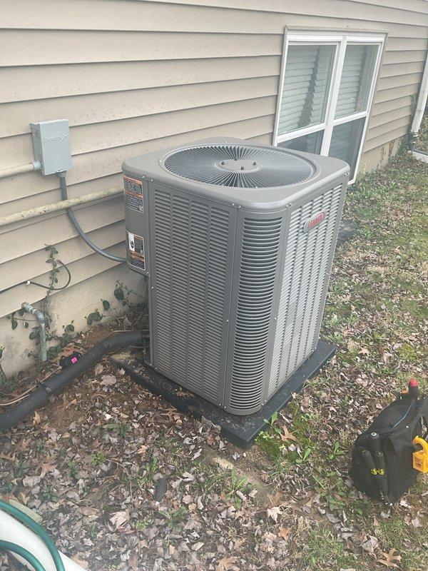 Performed comprehensive tune-up on residential HVAC system, including inspection of outdoor AC condenser unit and furnace/air handler in utility room. Cleaned condenser coils, checked refrigerant levels, verified proper electrical connections, and inspected gas line connections to ensure safe operation. All components functioning within normal parameters; system is now operating at optimal efficiency.