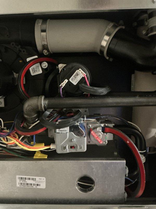 Completed planned annual maintenance on Platinum Level HVAC system. Investigated customer-reported acetone-like odor during AC operation. Inspected system components for refrigerant leaks and verified proper operation. System is functioning correctly with 20x25x5 filter in place.